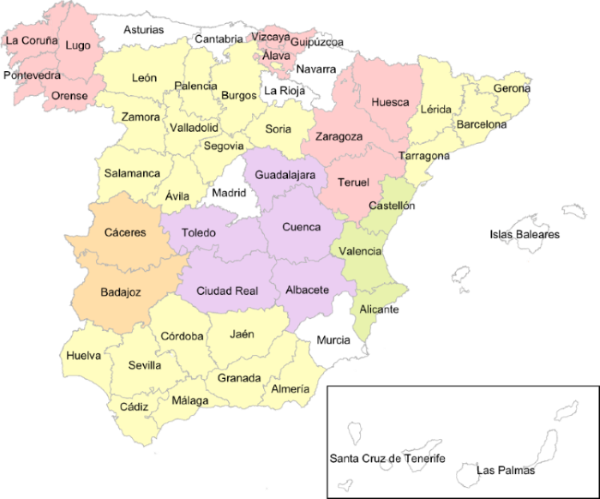 Test de las provincias españolas y sus comunidades autónomas - Imagen de desafío de MakeQuestions